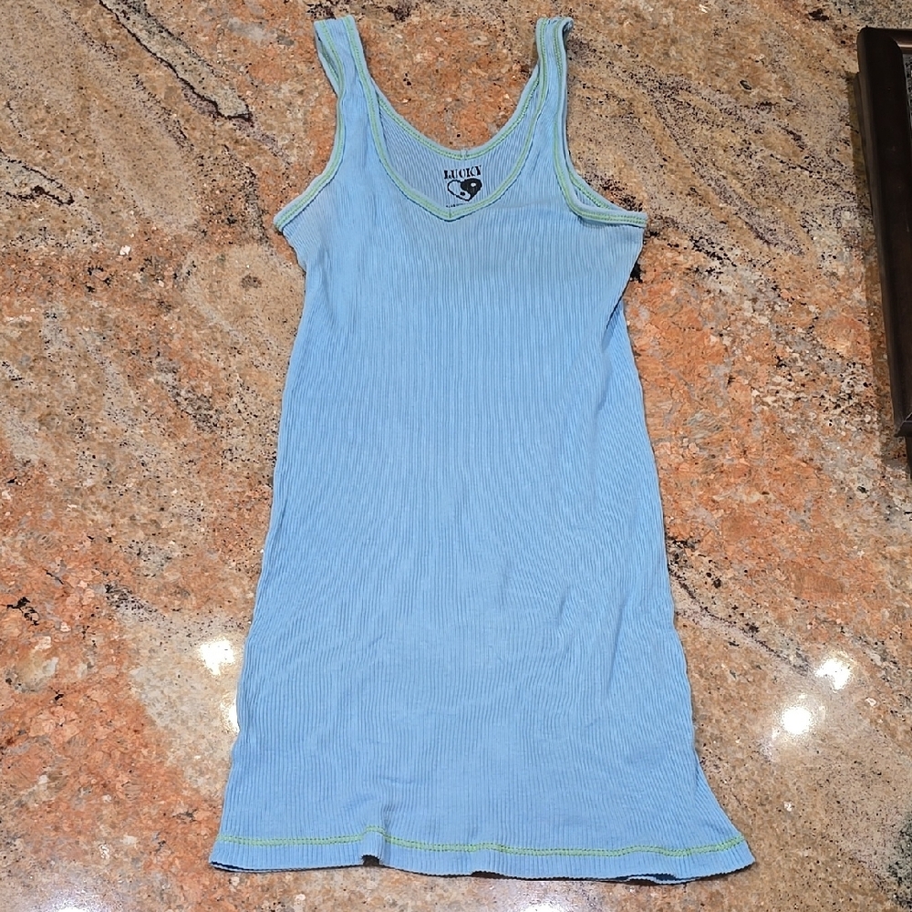 Lucky Brand Blue and Green Tank Top